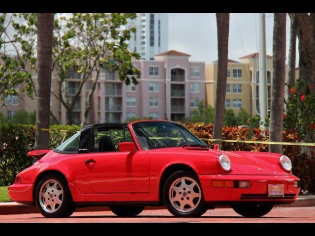 RED 964 TARGA 1990 BLACK LEATHER FULLY SERVICED WITH RECORDS CARRERA 4 AWD 1990 Porsche 911 Carrera 4 Targa 964 C4