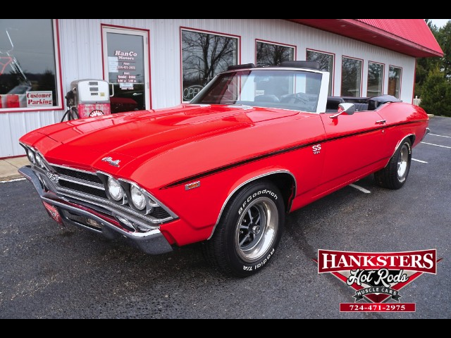 Red Chevrolet Chevelle with 4,000 Miles available now! 1969 Chevrolet Chevelle Convertible SS396 Style