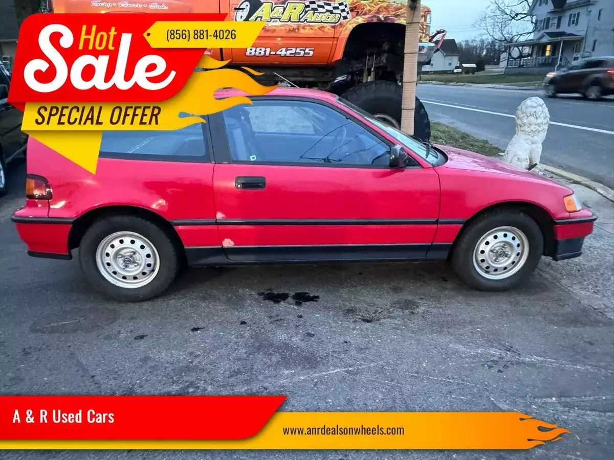 Red Honda Civic CRX with 251161 Miles available now! 1991 Honda Civic HF 2dr Hatchback