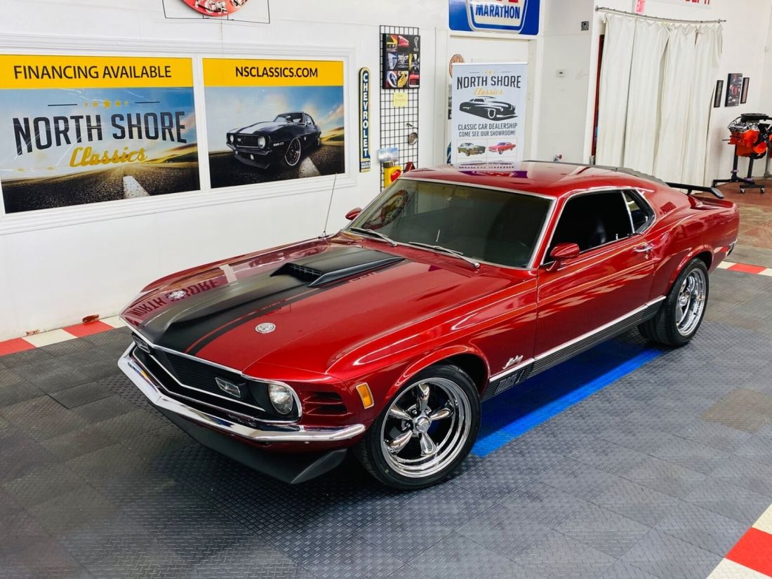 Red-Metallic Ford Mustang with 83,710 Miles available now! 1970 Ford Mustang - MACH 1 - 351 ENGINE - PRO TOURING STYLE - A/C -