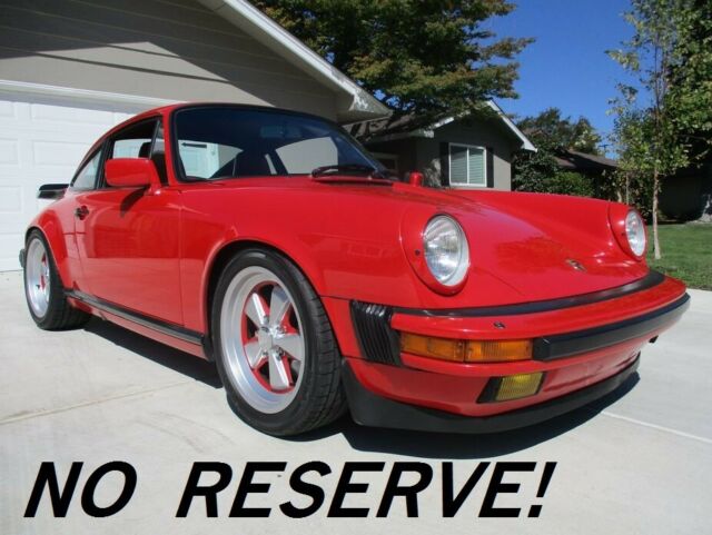 Red on Red Rare Example No Reserve 3.2L Hotrod 1985 Porsche 911 Guards / Can-Can no sunroof US Carrera Coupe