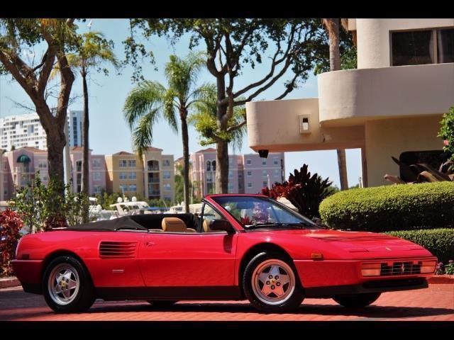 RED ONLY 29K MILES RECENT MAJOR SERVICE TAN LEATHER NEW TOP 1990 Ferrari Mondial T