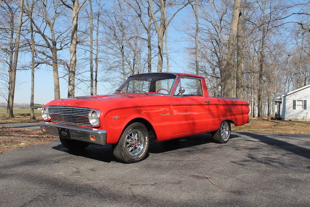 Red Ranchero Pick Up 1 of 135 260 V8 4 speed #s matching A/C 1963 Ford Ranchero