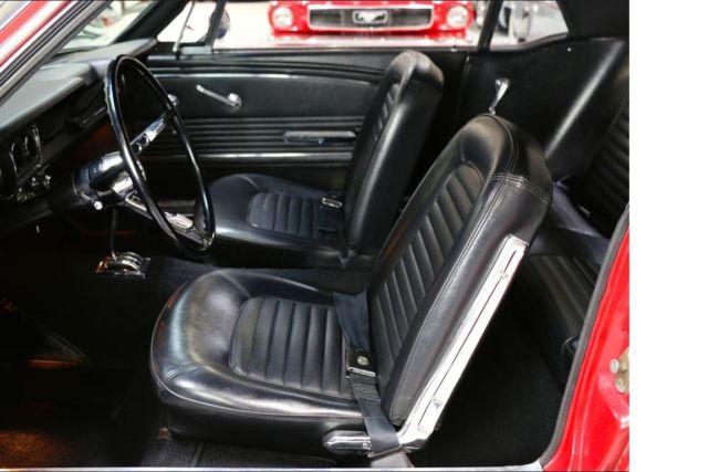 Red with Black 1966 Ford Mustang Coupe