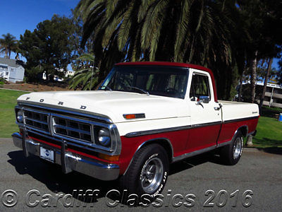 "Regis Red" - 360ci (FE) V8 - 3-speed Auto Trans - Short Bed - California Truck! 1971 Ford F-100 SHORT BED STYLESIDE PICKUP