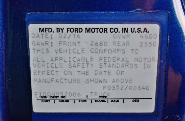 1976 Ford F-100 Explorer 302 Engine, Automatic, Power Steering an - photo 9