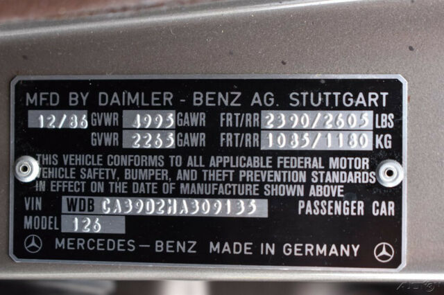 1987 Mercedes-Benz 500-Series 4 Dr - photo 11
