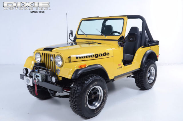 Renegade Levi Edition Restored V8 3 speed V8 3 speed manual 4WD Restored Levi E 1977 Jeep CJ Renegade Levi Edition Restored V8 3 speed