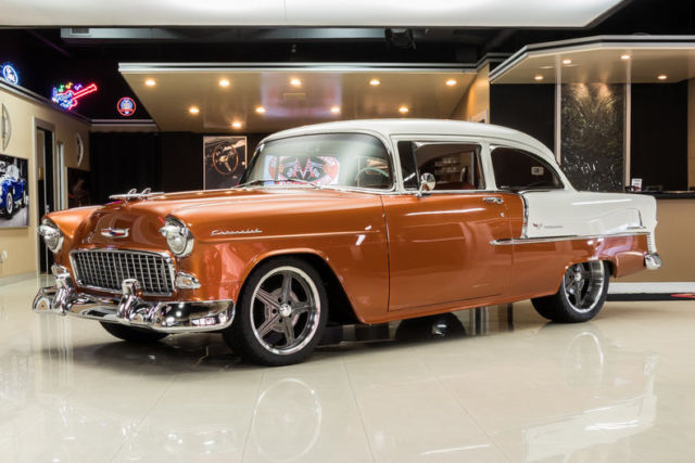 RestoMod 5.7L LS1 Fuel Injected! 700R4 Auto, 4-Wheel PDB, PS, Cadillac Interior! 1955 Chevrolet Bel Air/150/210