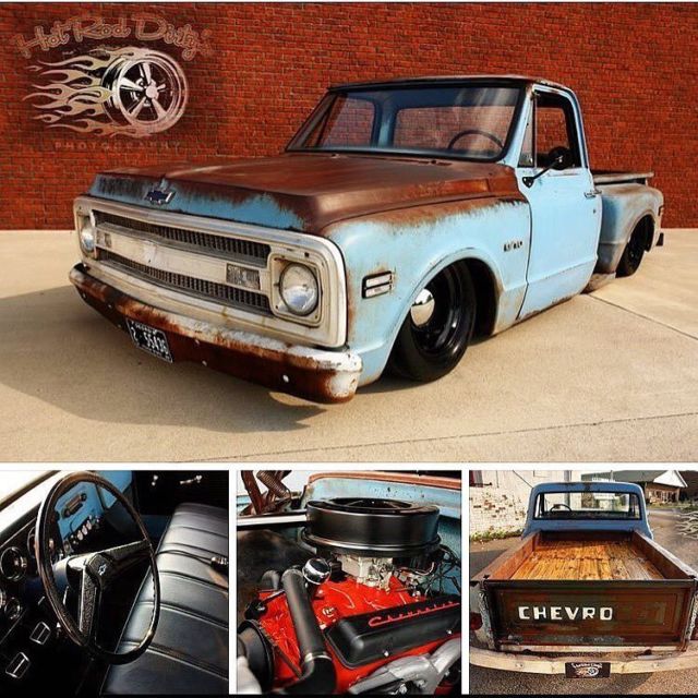 1969 Chevrolet C-10 Slammed Suspension 3100 Hot Rod Patina Shop Truck