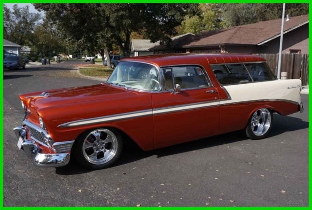 RestoMod1956 Chevy 350/700R OD Ford9 4WPDB PS Tilt AC California 55 57 Showpiece 1956 Chevrolet Bel Air/150/210 Nomad Wagon