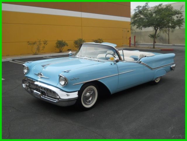 Restored 1957 Oldsmobile 98 Rare J2 Tri Power Option 371/Auto PS PB Tilt 1957 Oldsmobile Ninety-Eight Convertible