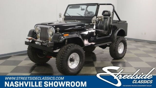 restored black fuel injected chevy chevrolet motor classic off road 1985 Jeep CJ --