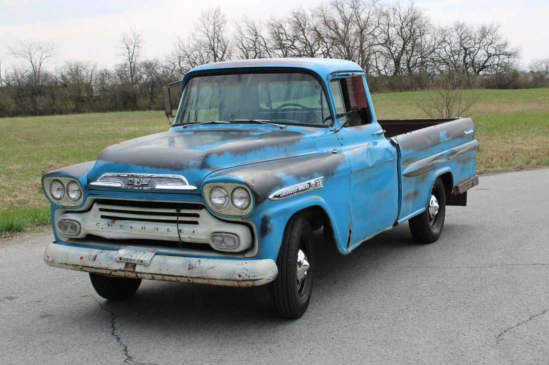 Restored Classic 1959 Chevrolet Apache 32 ½ Ton Long Bed Fleetside Pickup Truck 1959 Chevrolet Apache