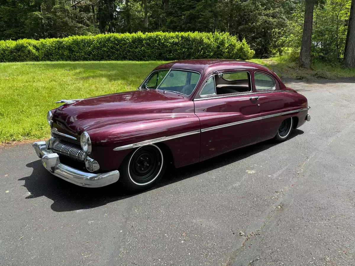 Restored Club Coupe Ford V8 and automatic 4 speed Holley Sniper EFI Disc Brakes 1950 Mercury Club Coupe Eight Coupe