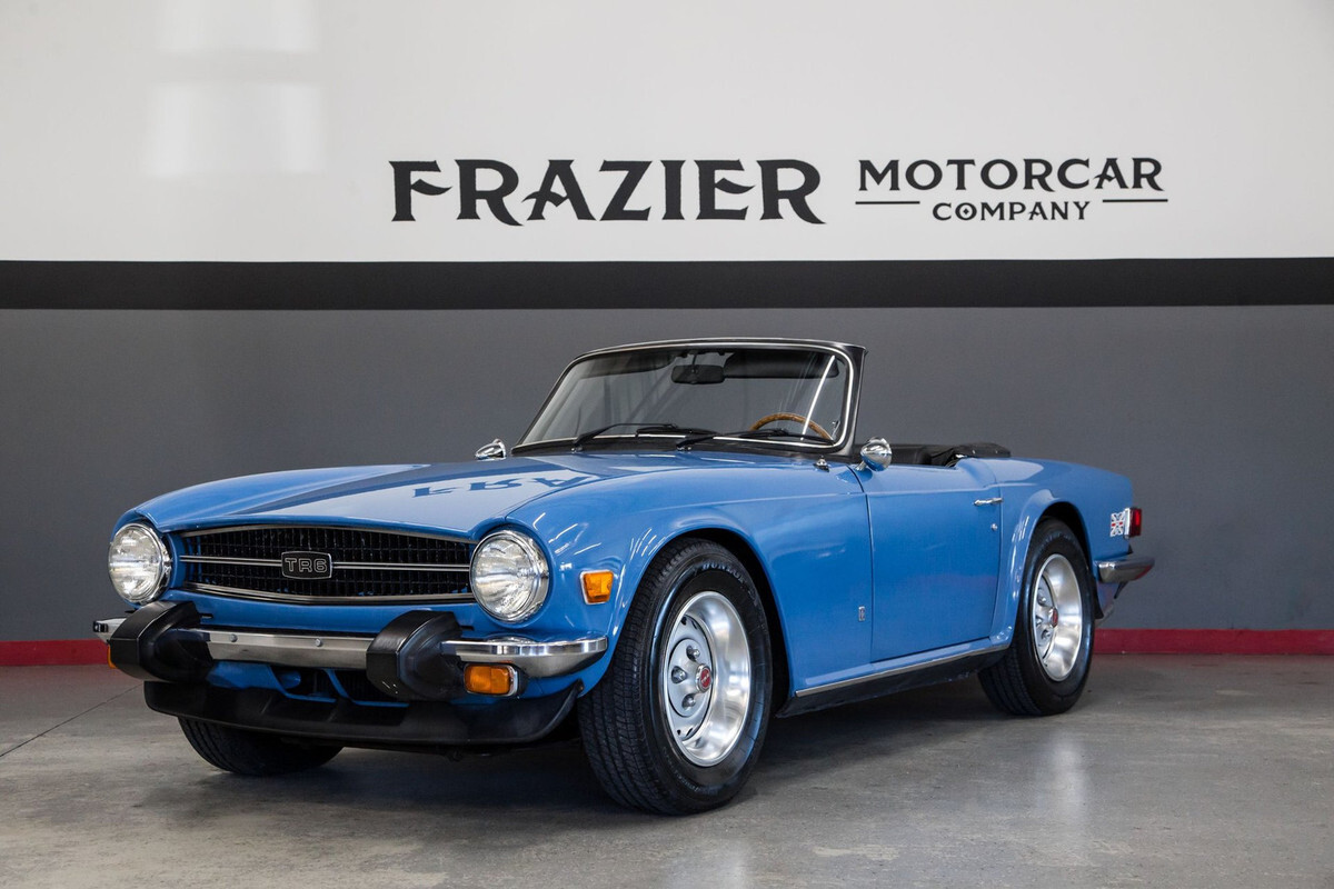 ROCK SOLID,STRAIGHT FRENCH BLUE TR6 with EXCELLENT RUN and DRIVE!! 1976 Triumph TR-6