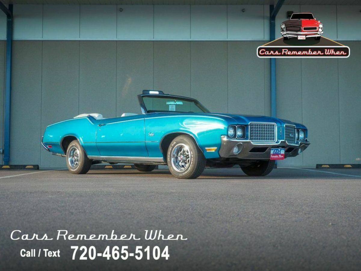 Rocket 350 V8 Automatic Blue 1972 Oldsmobile Cutlass Convertible Perfect Summer Cruiser