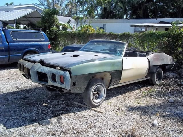 Rolling Chassis project car with many extra parts 1970 Pontiac GTO Convertible