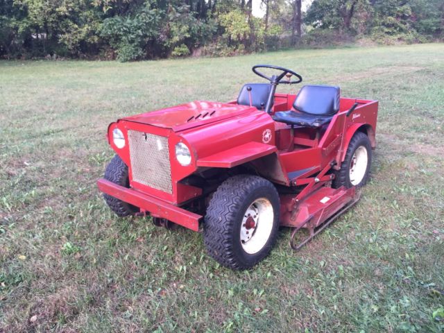 ROOF PALOMINO MINI JEEP MOWER, SUPER RARE, RUNNING & WORKING COMPLETE ORIGINAL 1968 Jeep ROOF PALOMINO
