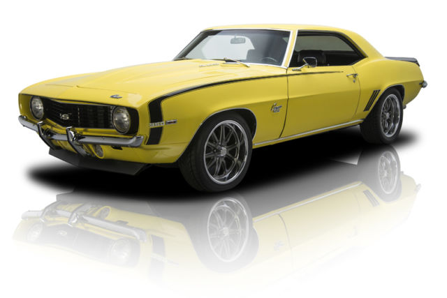 Rotisserie Built Daytona Yellow Camaro 350 V8 4 Speed Manual Positraction PS A/C 1969 Chevrolet Camaro