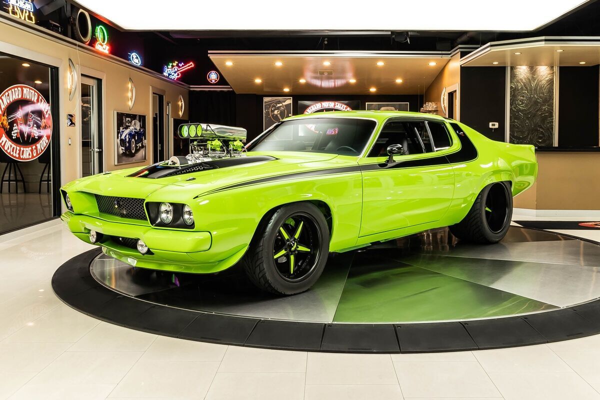 Rotisserie, Pro Street Build! 8-71 S/C 446ci V8, 727 Auto, Upgraded Suspension 1973 Plymouth Road Runner Pro Street