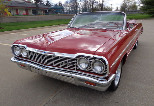 ROTISSERIE RESTORED 81XXX MILE CONVERTIBLE LOADED COLD AC POWER BRAKES STEERING 1964 Chevrolet Impala STUNNING!!!