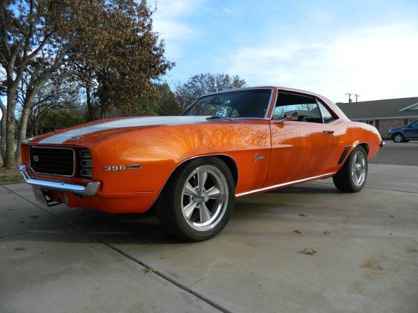 Rotisserie Restored RS/SS 396 V8, Turbo 400, 12 Bolt Posi. 1969 Chevrolet Camaro