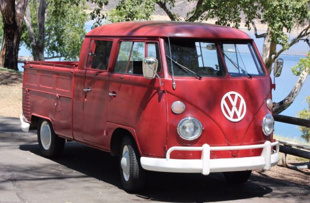 Ruby Red 1964 VW Double Cab daily-driver truck 1964 Volkswagen Bus/Vanagon Double Cab truck