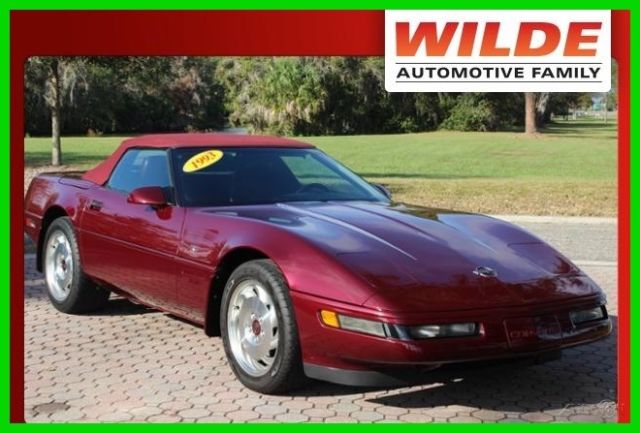 Ruby Red 1993 Chevrolet Corvette Convertible LT1 5.7L V8 16V 6-Speed Manual 1993 Chevrolet Corvette Limited Edition 40th Anniversary