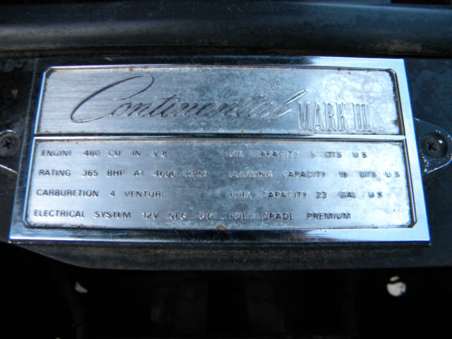 1971 Lincoln Mark Series Continental Mark III - photo 12