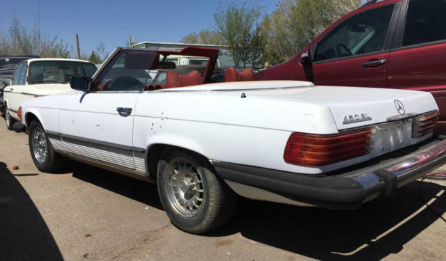 RUST FREE SOUTHWESTERN 1979 MERCEDES 450SL 450 SL R107 WHITE ON RED INTERIOR 1979 Mercedes-Benz SL-Class