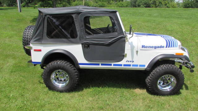 RUST FREE/NEW 33 INCH MASTER CRAFT COURSER MT TIRES MOUNTED TO DEEP DISH CHROME 1978 Jeep® CJ-7 258 CI 6-CYLINDER ENGINE/3 SPEED TRANSMISSION
