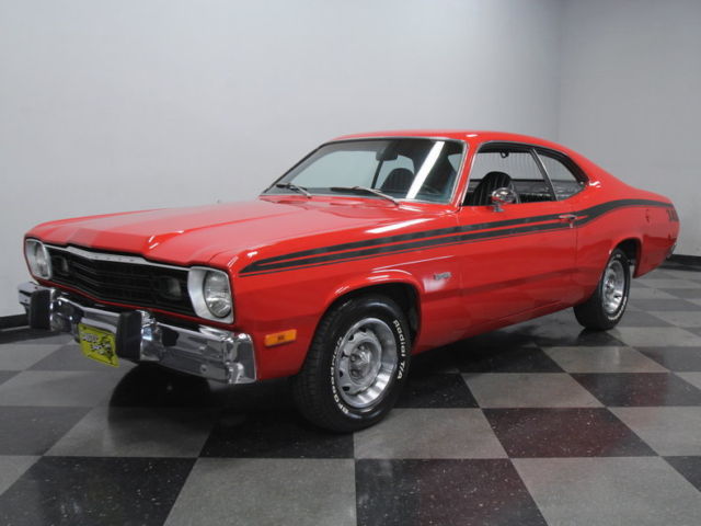 #'S MATCH 340 V8, 727 AUTO, PWR FRONT DISCS, RALLYE RED, NICE INT, FUN MOPAR! 1973 Plymouth Duster 340