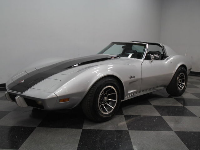 #'S MATCH L48 350 V8, 4 SPD, A/C, T-TOP, PWR WIN, TILT/TELOSCOPIC, DISCS NICE C3 1975 Chevrolet Corvette L-82