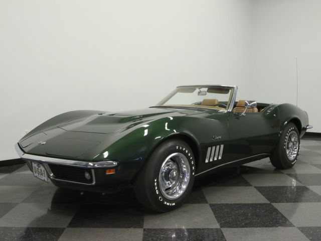 #'S MATCH L68 427/400 HP, 4SPD, CORRECT FATHOM GREEN, SUPER RARE, AWESOME CAR! 1969 Chevrolet Corvette