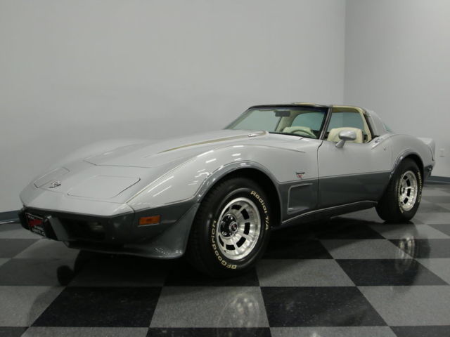#'S MATCHING L-82, RARE 4-SPEED MANUAL, OYSTER LEATHER INTERIOR, NICE/CLEAN CAR 1978 Chevrolet Corvette 25th Anniversary