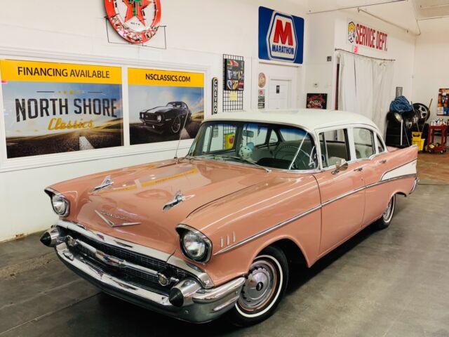 Salmon Chevrolet Bel Air/150/210 with 0 Miles available now! 1957 Chevrolet Bel Air/150/210 --