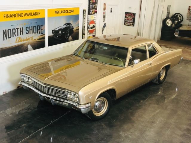 Sandalwood Gold Chevrolet Biscayne with 82,982 Miles available now! 1966 Chevrolet Other -SANDALWOOD GOLD-454/4SPD/12BOLT-RARE FIND! MUSCLE