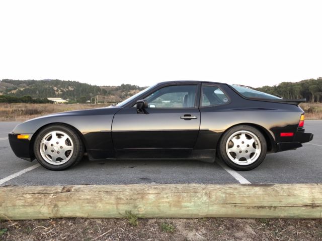 Satin Black on Black, Sport Seats. M030, 220, extremely rare non-airbag 951S 1989 Porsche 944 Turbo