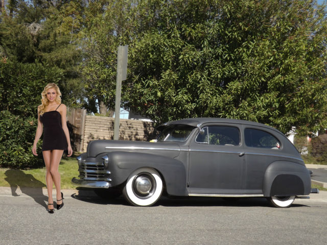 SBC V8 3-spd Trans Kustom Bomb Daily Driver Hot Rat Rod Fastback No Reserve!!! 1946 Ford Other Mild Custom Lowered Tail Dragger Deluxe