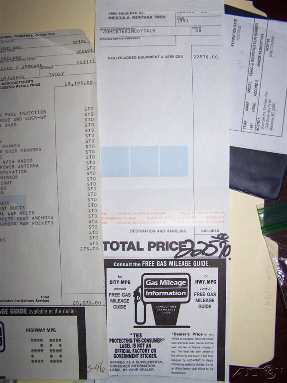 1991 Honda Accord 1-OWNER 55K SE BEST OF THE BEST MUSEUM COLLECTOR QUALITY WOW - photo 13