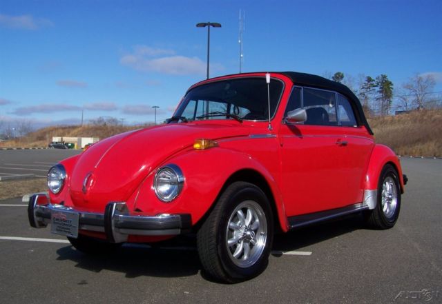 1978 Volkswagen Beetle - Classic KARMANN CONVERTIBLE 1600 CC 4-SPEED BRIGHT RED - photo 5