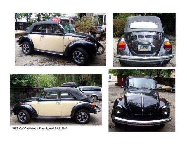 Sharp Two Toned Professionally Restored Classic 1975 VW Cabriolet/Custom Paint 1975 Volkswagen Beetle - Classic Chrome