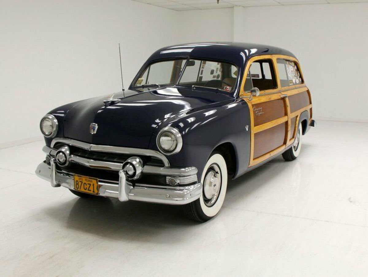 Sheridan Blue Respray/Mercury 239ci V8/Original Wood Panels Show Nicely 1951 Ford Country Squire