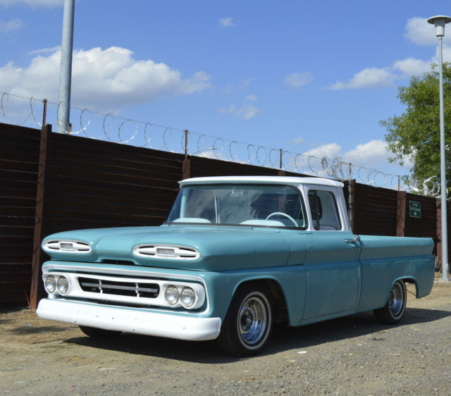 SHORT BED FLEETSIDE HOT ROD RAT CUSTOM VTG 60 62 63 64 65 66 C10 SWB OLD TRUCK 1961 Chevrolet C-10 APACHE