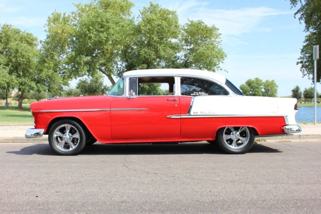 SHOW WINNING 1955 CHEVY BEL AIR 2DR POST RESTOMOD COMPLETE FRAME OFF RESTORATION 1955 Chevrolet Bel Air/150/210