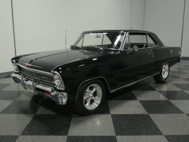 SHOWSTOPPER CHEVY II, STRONG 383 V8, 700R4, FLOWMASTERS, COILOVERS, 4-DISCS, A/C 1966 Chevrolet Nova Restomod