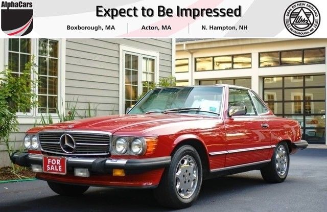 Signal Red Mercedes-Benz 560SL at AlphaCars of Acton 1987 Mercedes-Benz SL-Class Roadster