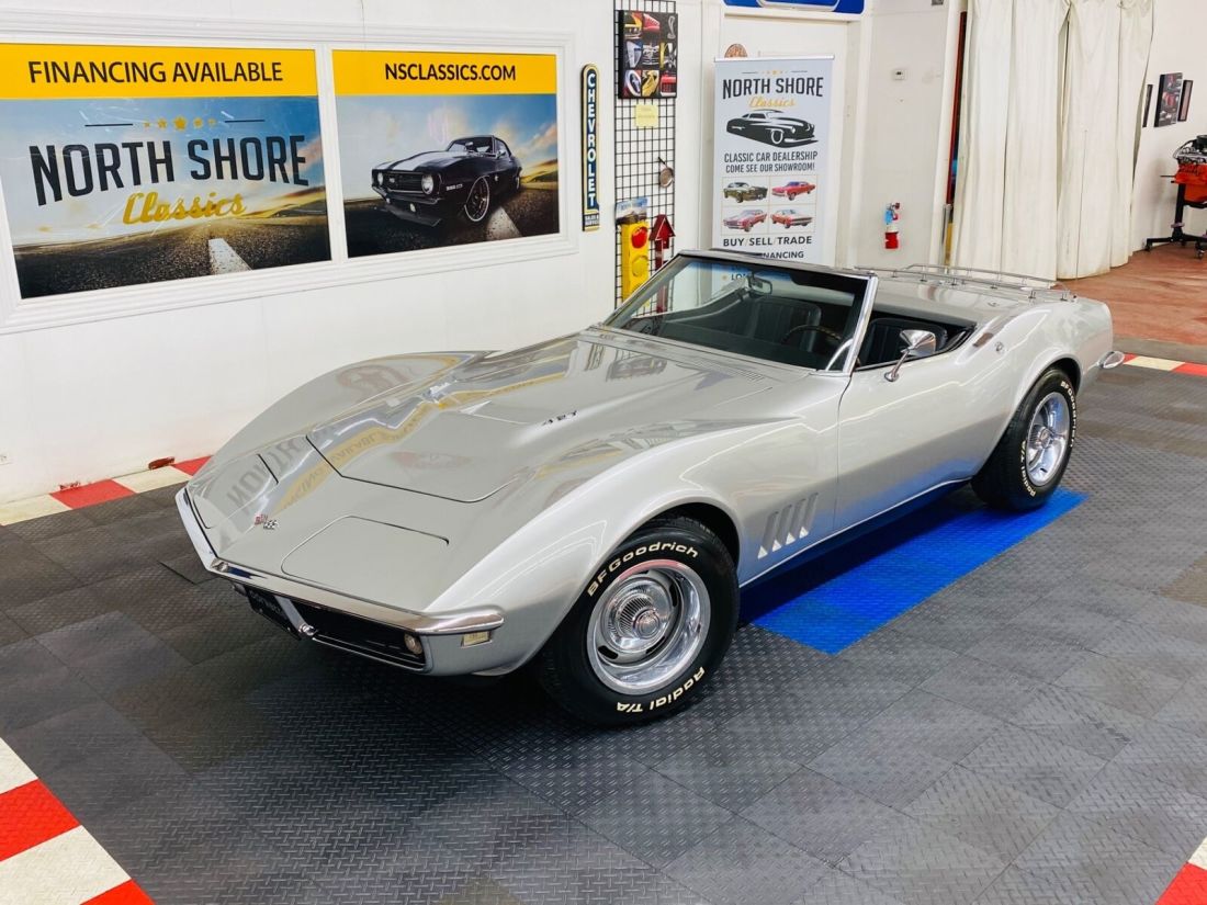 Silver Chevrolet Corvette with 96,286 Miles available now! 1968 Chevrolet Corvette - TWO TOP CONVERTIBLE - 427 390HP - NUMBERS MATCHI