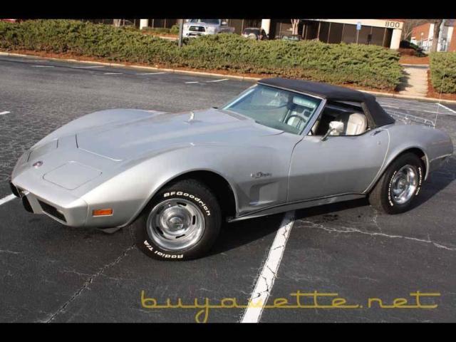 Silver Corvette Buyavette inc Atlanta 1975 Chevrolet Corvette Convertible
